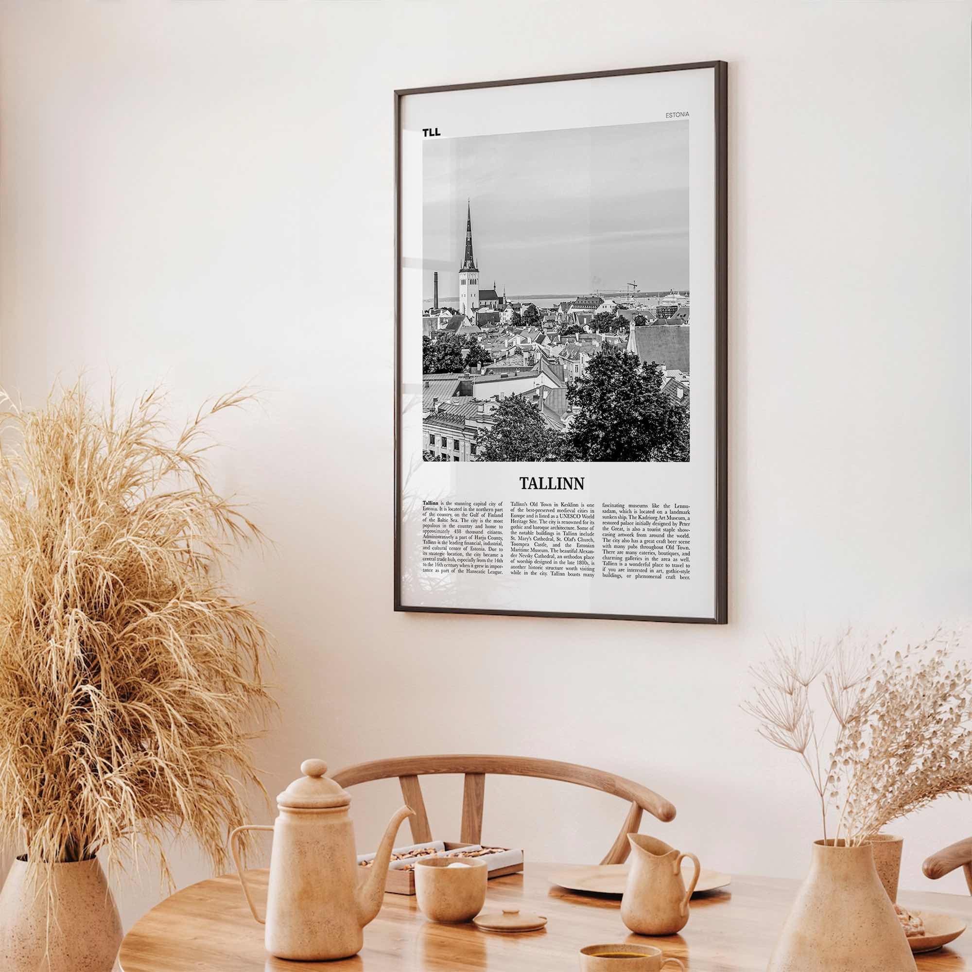 Tallinn Print Black and White, Tallinn Wall Art, Tallinn Poster, Tallinn Photo, Tallinn Wall Décor, Estonia, Harju, Eesti