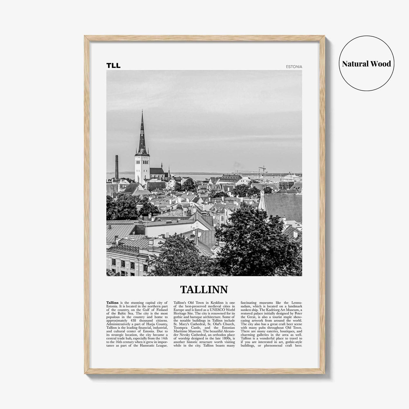 Tallinn Print Black and White, Tallinn Wall Art, Tallinn Poster, Tallinn Photo, Tallinn Wall Décor, Estonia, Harju, Eesti