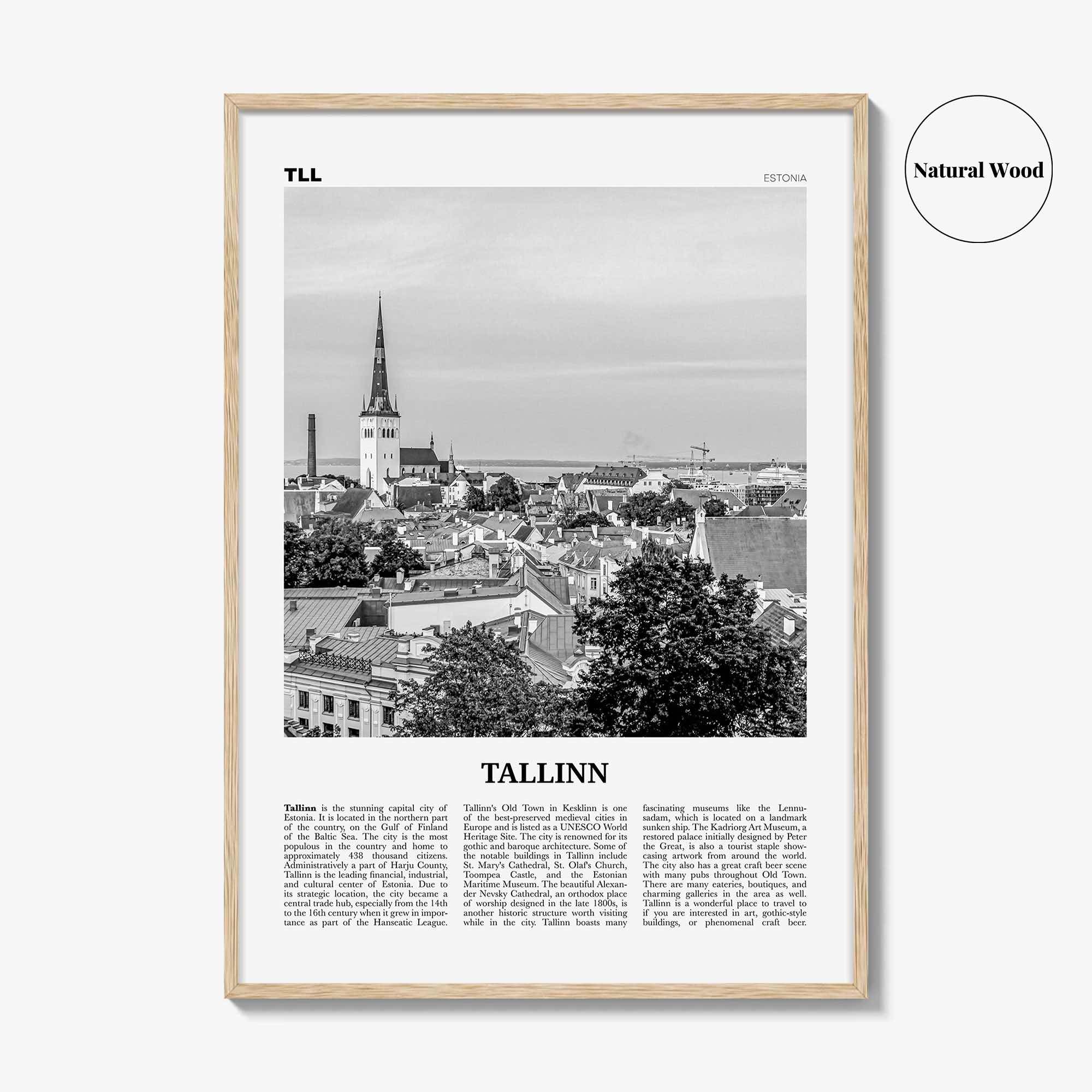 Tallinn Print Black and White, Tallinn Wall Art, Tallinn Poster, Tallinn Photo, Tallinn Wall Décor, Estonia, Harju, Eesti