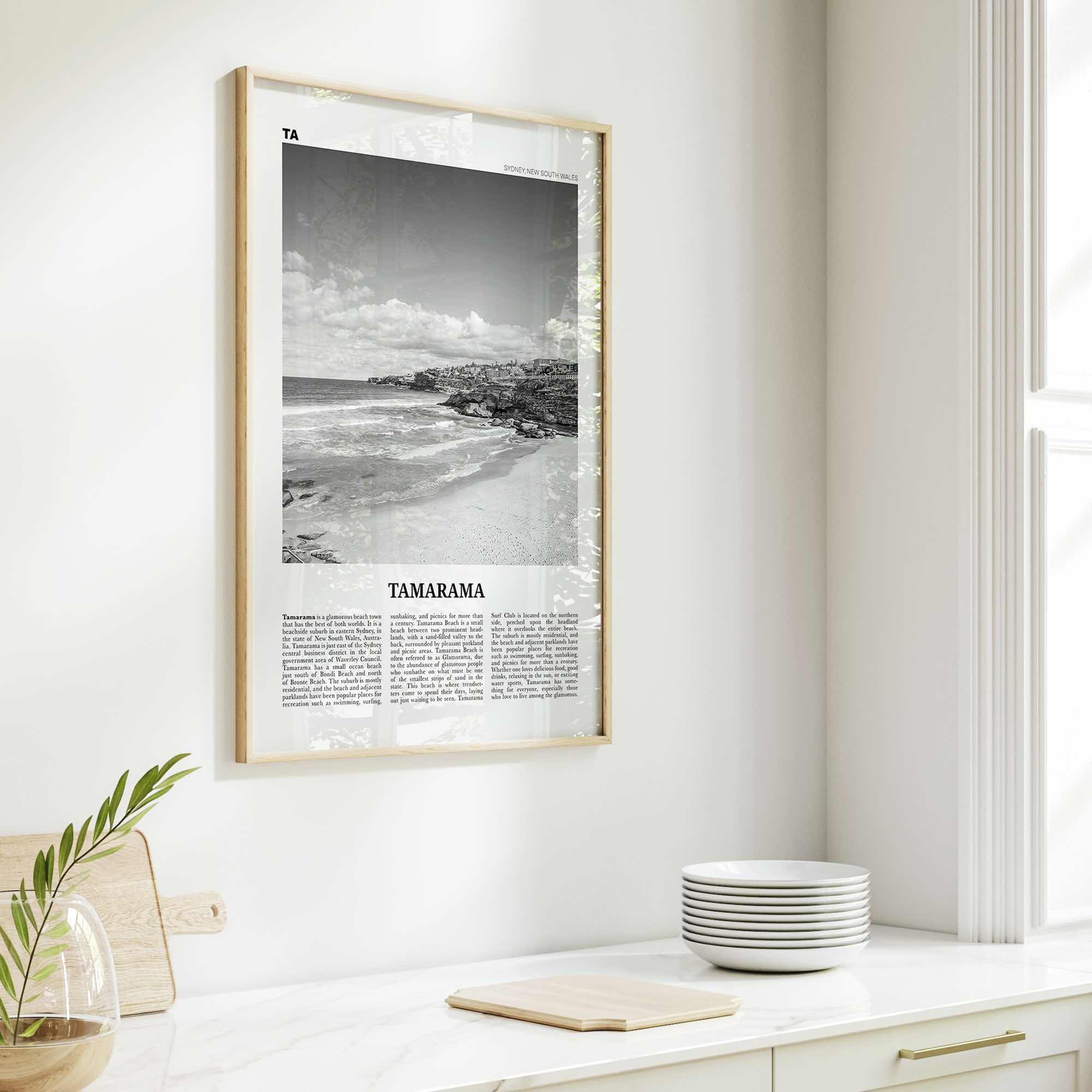 Tamarama Print Black and White, Tamarama Wall Art, Tamarama Poster, Tamarama Photo, Tamarama Wall Decor, New South Wales, Australia, Oceania