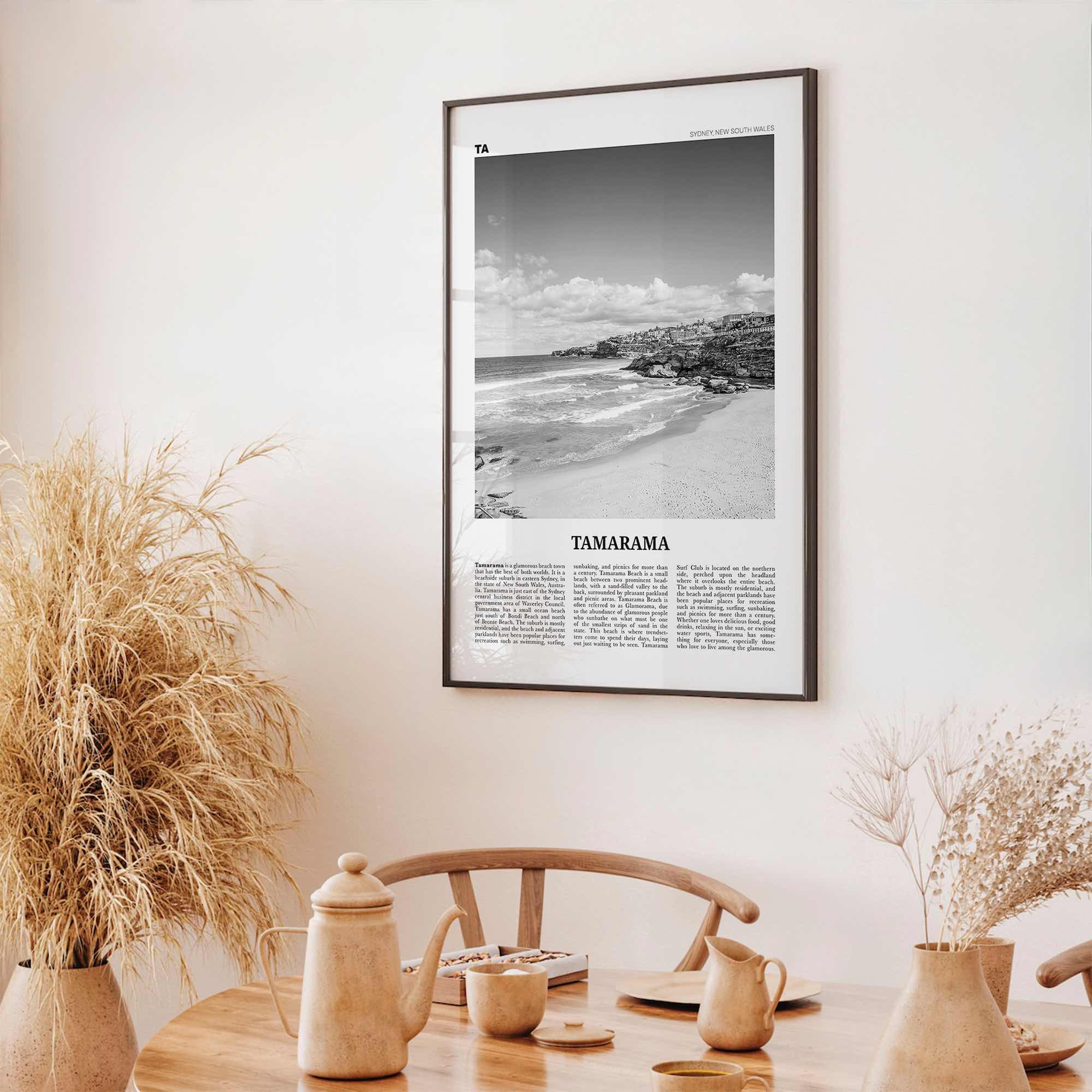 Tamarama Print Black and White, Tamarama Wall Art, Tamarama Poster, Tamarama Photo, Tamarama Wall Decor, New South Wales, Australia, Oceania