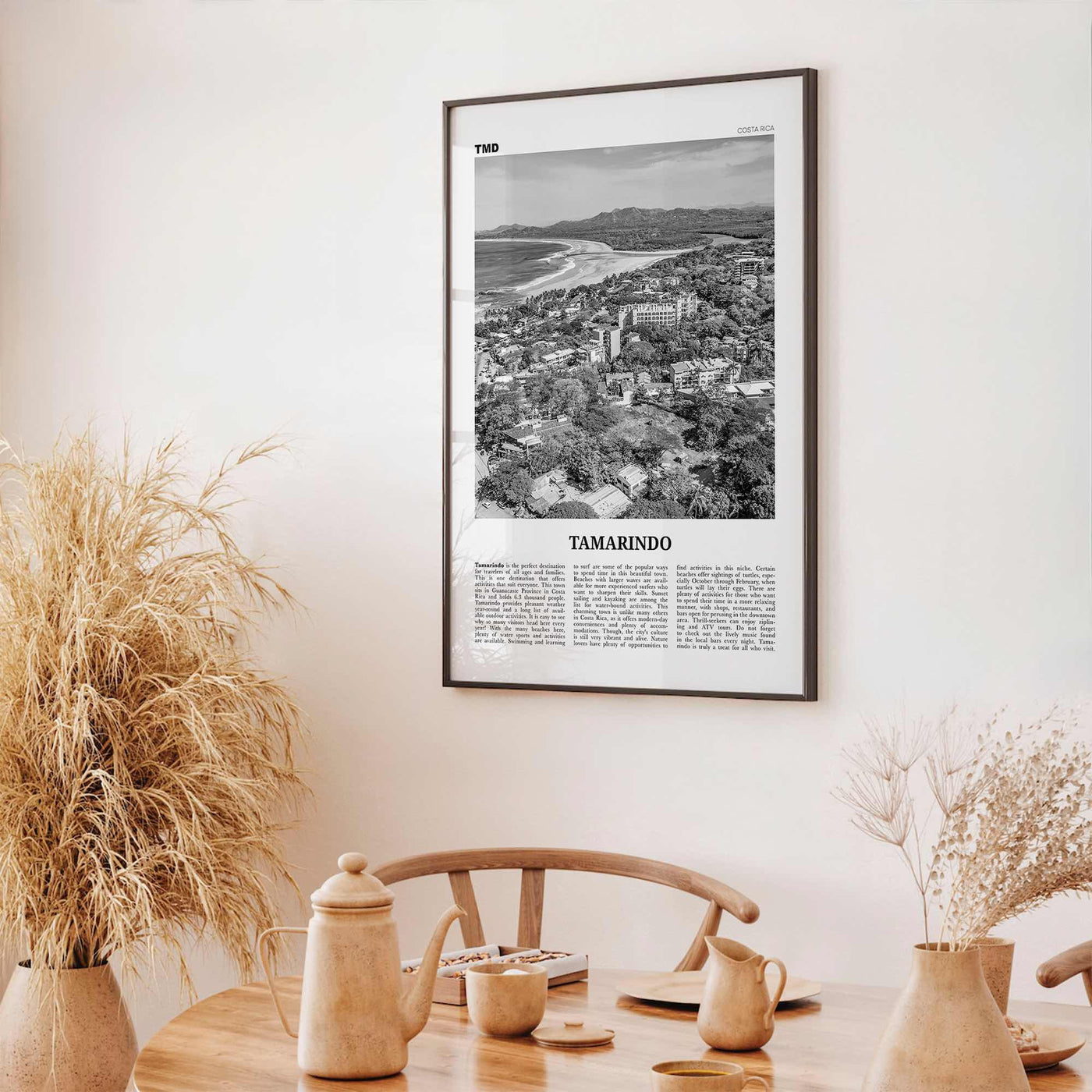 Tamarindo Print Black and White, Tamarindo Wall Art, Tamarindo Poster, Tamarindo Photo, Tamarindo Wall Décor, Tamarindo Map, Costa Rica