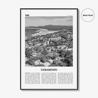 Tamarindo Print Black and White, Tamarindo Wall Art, Tamarindo Poster, Tamarindo Photo, Tamarindo Wall Décor, Tamarindo Map, Costa Rica