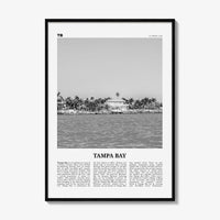 Tampa Bay Print Black and White, Tampa Bay Wall Art, Tampa Bay Poster, Tampa Bay Photo, Tampa Bay Wall Décor, Tampa Bay Map, Florida, USA