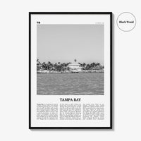 Tampa Bay Print Black and White, Tampa Bay Wall Art, Tampa Bay Poster, Tampa Bay Photo, Tampa Bay Wall Décor, Tampa Bay Map, Florida, USA