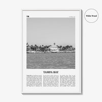 Tampa Bay Print Black and White, Tampa Bay Wall Art, Tampa Bay Poster, Tampa Bay Photo, Tampa Bay Wall Décor, Tampa Bay Map, Florida, USA