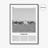 Tampa Bay Print Black and White, Tampa Bay Wall Art, Tampa Bay Poster, Tampa Bay Photo, Tampa Bay Wall Décor, Tampa Bay Map, Florida, USA