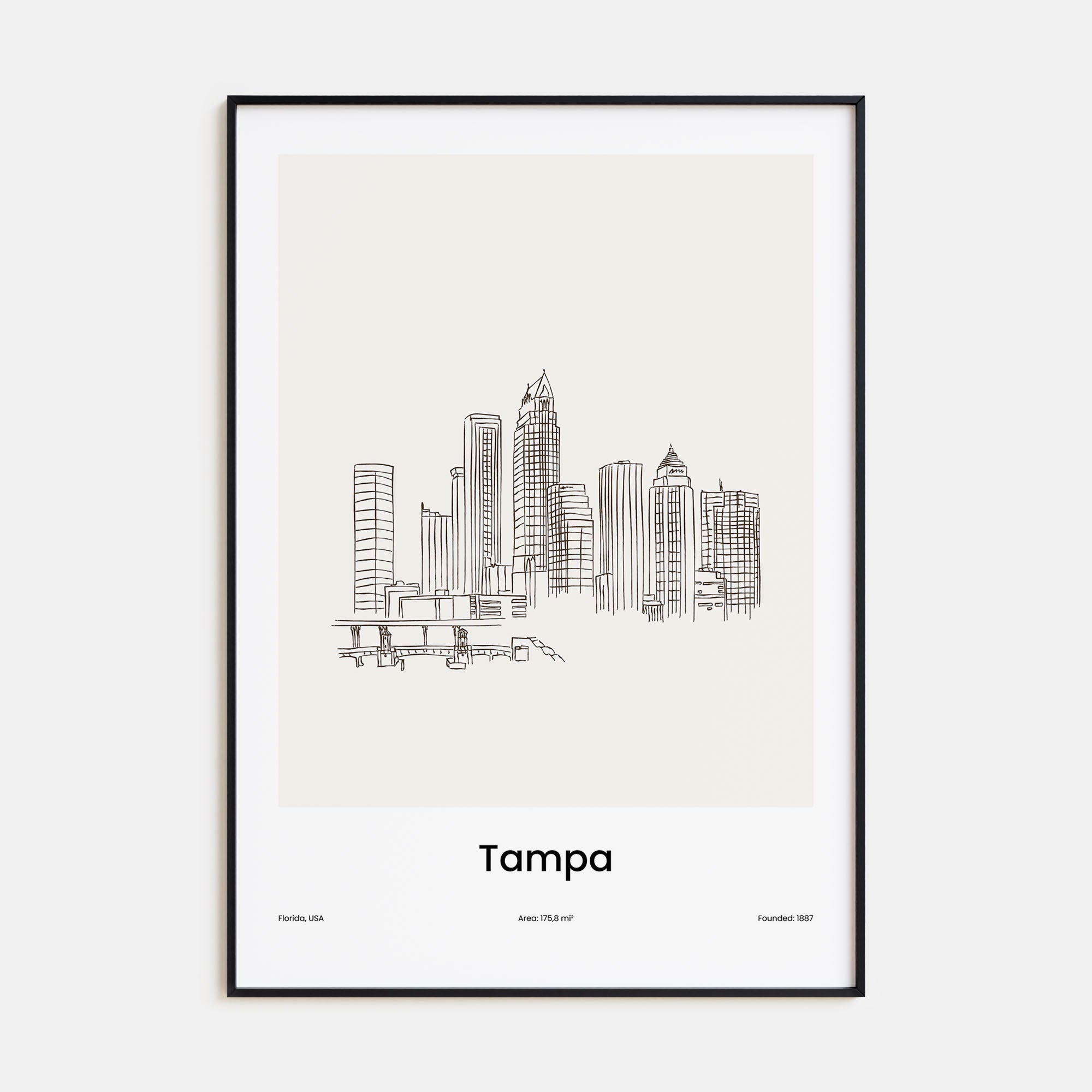 Tampa Drawn Poster