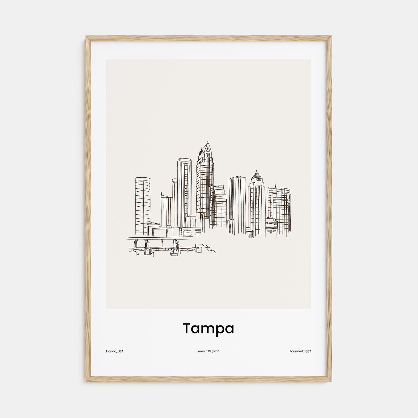 Tampa Drawn Poster