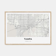 Tampa Map Landscape Poster