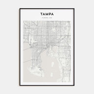 Tampa Map Portrait Poster