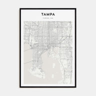 Tampa Map Portrait Poster
