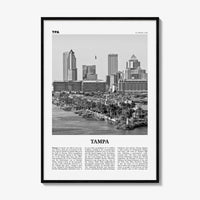 Tampa Print Black and White No 1, Tampa Wall Art, Tampa Poster, Tampa Photo, Tampa Wall Decor, Florida, USA, United States
