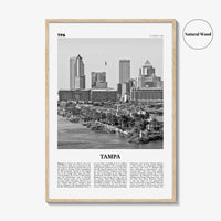 Tampa Print Black and White No 1, Tampa Wall Art, Tampa Poster, Tampa Photo, Tampa Wall Decor, Florida, USA, United States