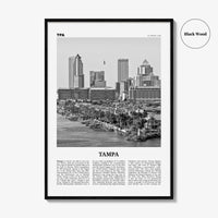 Tampa Print Black and White No 1, Tampa Wall Art, Tampa Poster, Tampa Photo, Tampa Wall Decor, Florida, USA, United States