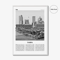 Tampa Print Black and White No 1, Tampa Wall Art, Tampa Poster, Tampa Photo, Tampa Wall Decor, Florida, USA, United States