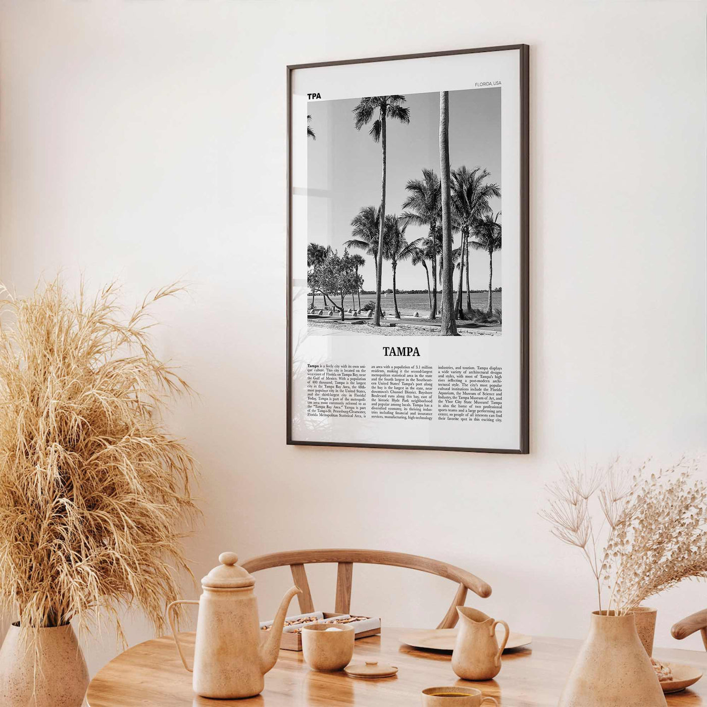 Tampa Print Black and White No 3, Tampa Wall Art, Tampa Poster, Tampa Photo, Tampa Wall Decor, Florida, USA, United States