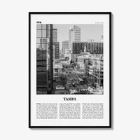 Tampa Print Black and White No 4, Tampa Wall Art, Tampa Poster, Tampa Photo, Tampa Wall Decor, Florida, USA, United States