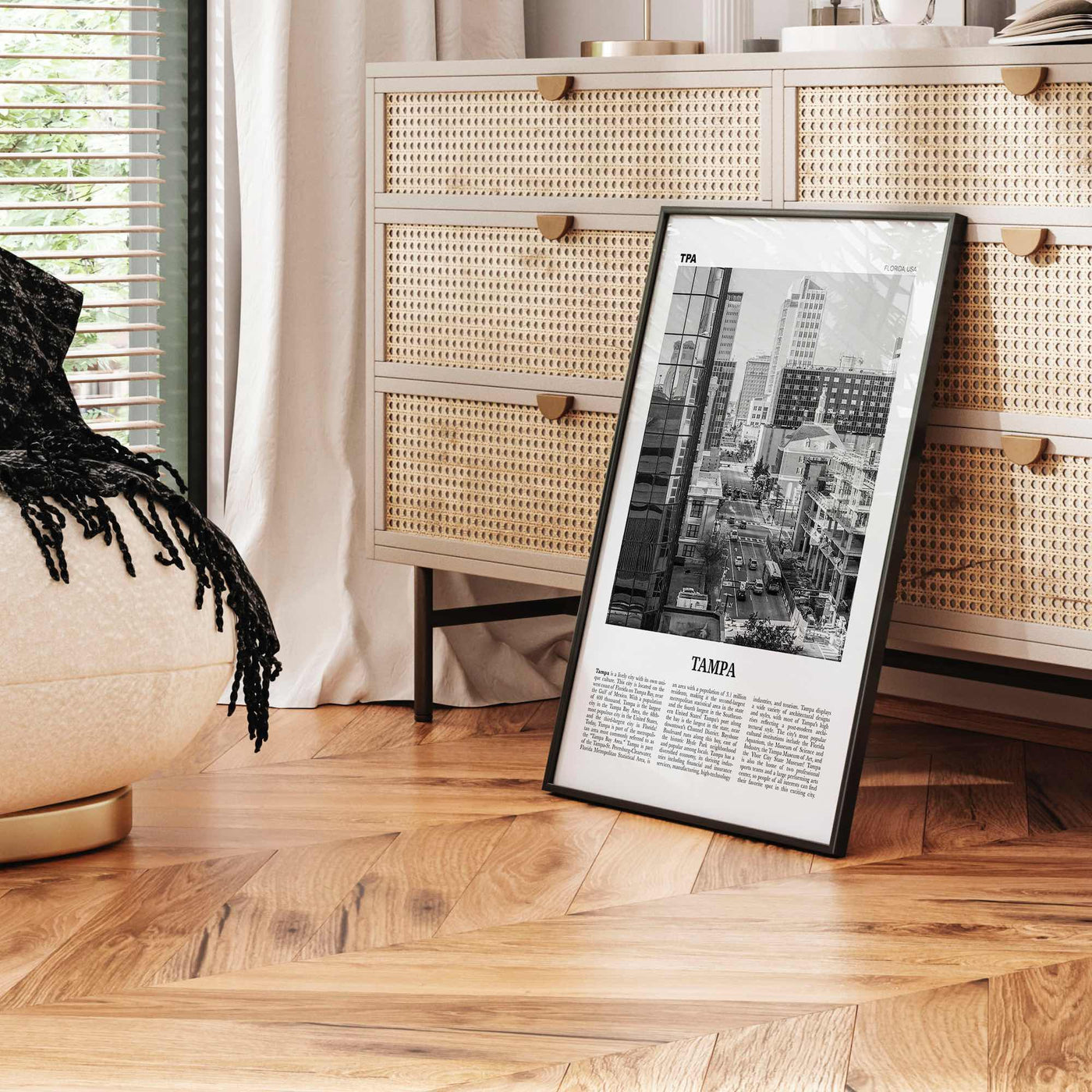 Tampa Print Black and White No 4, Tampa Wall Art, Tampa Poster, Tampa Photo, Tampa Wall Decor, Florida, USA, United States