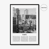 Tampa Print Black and White No 4, Tampa Wall Art, Tampa Poster, Tampa Photo, Tampa Wall Decor, Florida, USA, United States