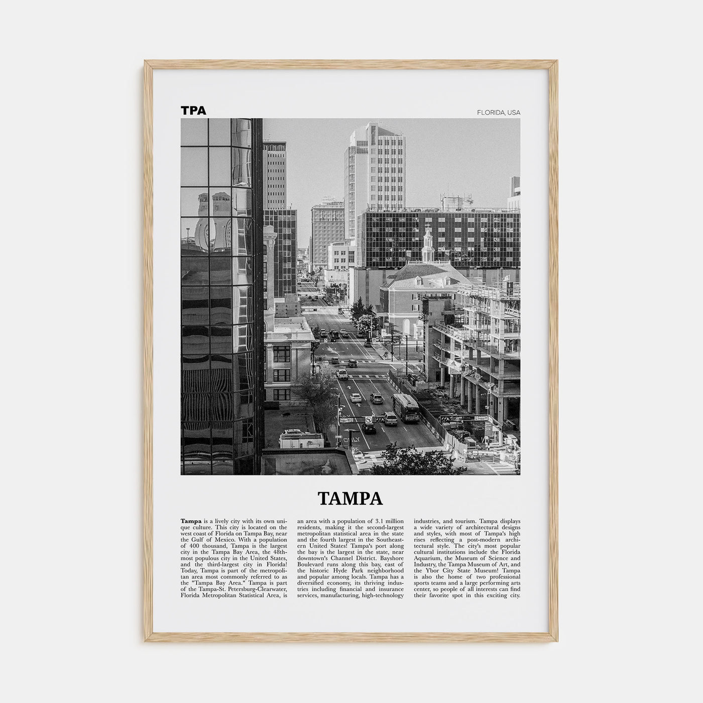 Tampa Travel B&W No 4 Poster