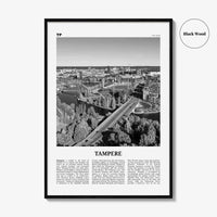Tampere Print Black and White, Tampere Wall Art, Tampere Poster, Tampere Photo, Tampere Wall Décor, Tampere Map, Finland