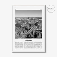 Tampere Print Black and White, Tampere Wall Art, Tampere Poster, Tampere Photo, Tampere Wall Décor, Tampere Map, Finland