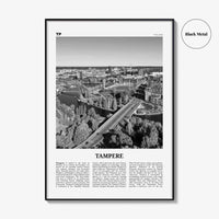 Tampere Print Black and White, Tampere Wall Art, Tampere Poster, Tampere Photo, Tampere Wall Décor, Tampere Map, Finland