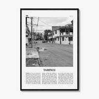 Tampico Print Black and White, Tampico Wall Art, Tampico Poster, Tampico Photo, Tampico Wall Décor, Tampico Map,
