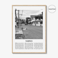 Tampico Print Black and White, Tampico Wall Art, Tampico Poster, Tampico Photo, Tampico Wall Décor, Tampico Map,