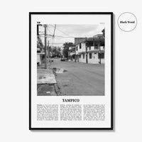 Tampico Print Black and White, Tampico Wall Art, Tampico Poster, Tampico Photo, Tampico Wall Décor, Tampico Map,