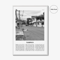 Tampico Print Black and White, Tampico Wall Art, Tampico Poster, Tampico Photo, Tampico Wall Décor, Tampico Map,