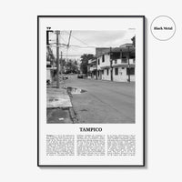 Tampico Print Black and White, Tampico Wall Art, Tampico Poster, Tampico Photo, Tampico Wall Décor, Tampico Map,