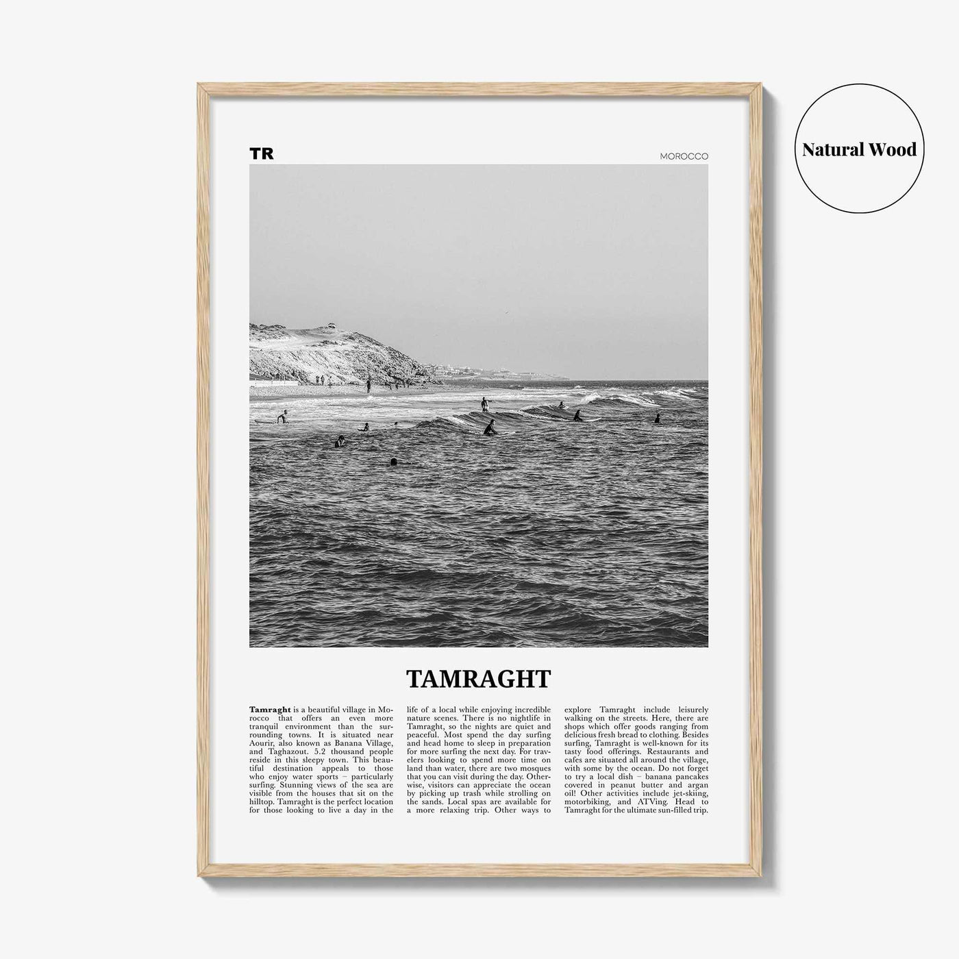 Tamraght Print Black and White, Tamraght Wall Art, Tamraght Poster, Tamraght Photo, Tamraght Wall Décor, Tamraght Map, Morocco