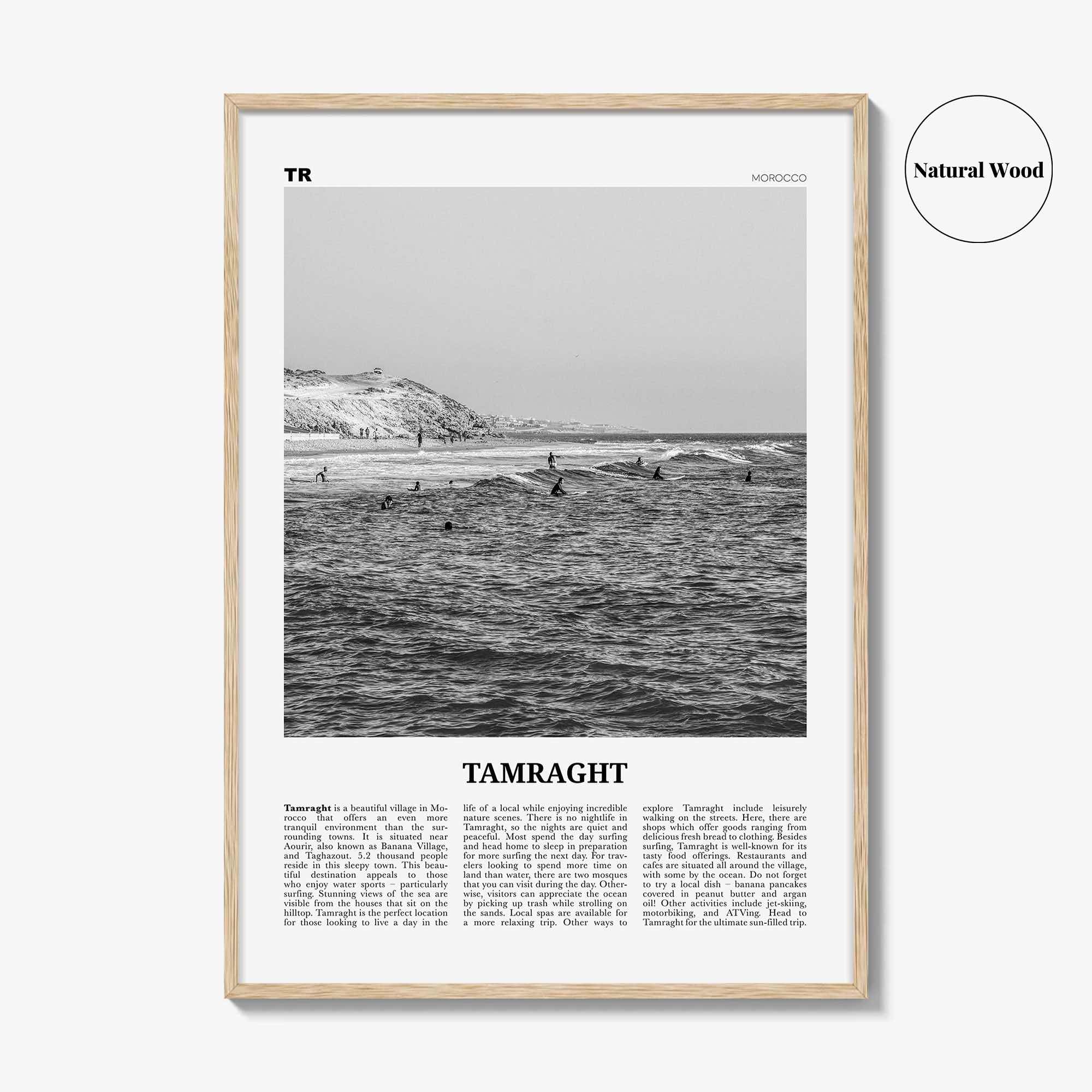 Tamraght Print Black and White, Tamraght Wall Art, Tamraght Poster, Tamraght Photo, Tamraght Wall Décor, Tamraght Map, Morocco