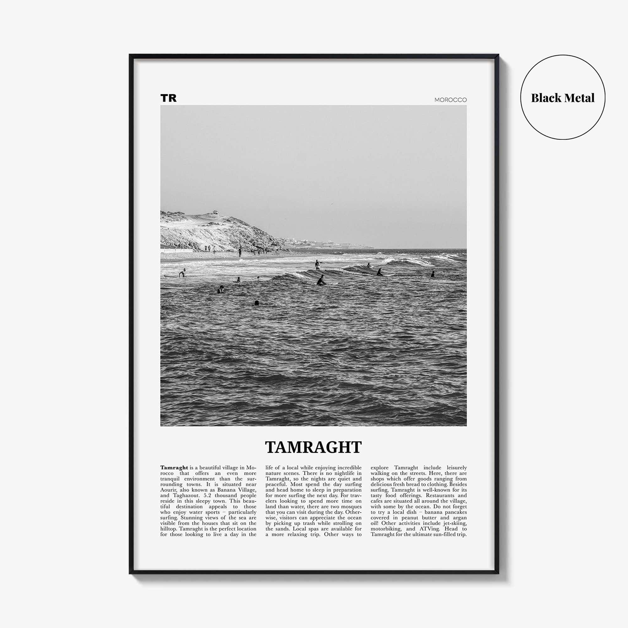 Tamraght Print Black and White, Tamraght Wall Art, Tamraght Poster, Tamraght Photo, Tamraght Wall Décor, Tamraght Map, Morocco