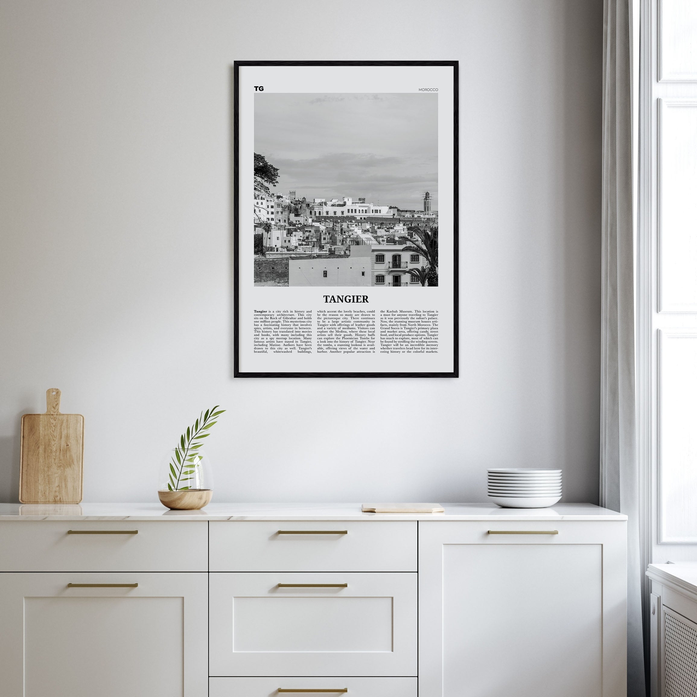 Tangier Travel B&W Poster