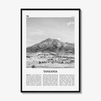 Tanzania Print Black and White, Tanzania Wall Art, Tanzania Poster, Tanzania Photo, Tanzania Wall Decor, Dodoma, Dar es Salaam, Africa