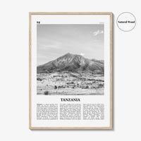 Tanzania Print Black and White, Tanzania Wall Art, Tanzania Poster, Tanzania Photo, Tanzania Wall Decor, Dodoma, Dar es Salaam, Africa