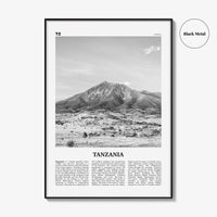 Tanzania Print Black and White, Tanzania Wall Art, Tanzania Poster, Tanzania Photo, Tanzania Wall Decor, Dodoma, Dar es Salaam, Africa