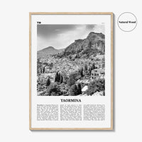 Taormina Print Black and White, Taormina Wall Art, Taormina Poster, Taormina Photo, Taormina Wall Décor, Taormina Map, Italy