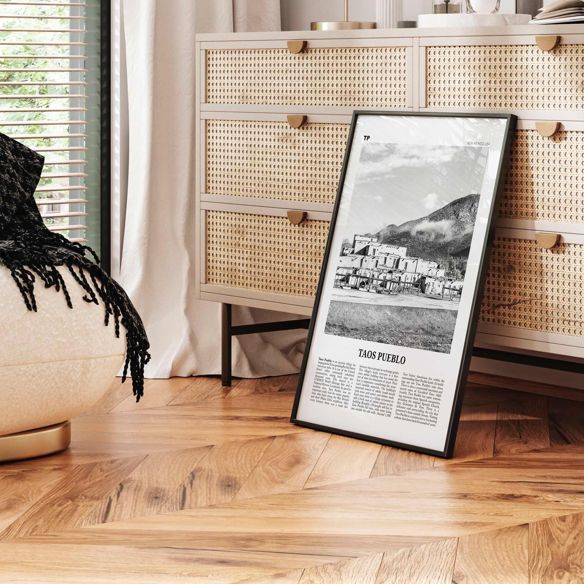 Taos Pueblo Print Black and White, Taos Pueblo Wall Art, Taos Pueblo Poster, Taos Pueblo Photo, Taos Pueblo Wall Décor, New Mexico, USA