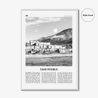 Taos Pueblo Print Black and White, Taos Pueblo Wall Art, Taos Pueblo Poster, Taos Pueblo Photo, Taos Pueblo Wall Décor, New Mexico, USA