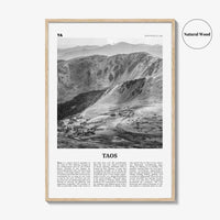 Taos Print Black and White, Taos Wall Art, Taos Poster, Taos Photo, Taos Wall Décor, New Mexico, USA, United States