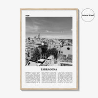 Tarragona Print Black and White, Tarragona Wall Art, Tarragona Poster, Tarragona Photo, Tarragona Wall Décor, Tarragona Map, Spain