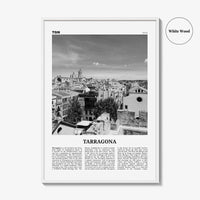 Tarragona Print Black and White, Tarragona Wall Art, Tarragona Poster, Tarragona Photo, Tarragona Wall Décor, Tarragona Map, Spain