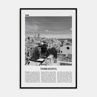 Tarragona Travel B&W Poster