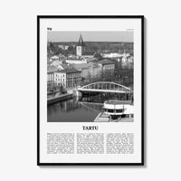 Tartu Print Black and White, Tartu Wall Art, Tartu Poster, Tartu Photo, Tartu Wall Décor, Tartu Map, Estonia