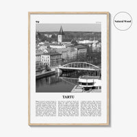 Tartu Print Black and White, Tartu Wall Art, Tartu Poster, Tartu Photo, Tartu Wall Décor, Tartu Map, Estonia