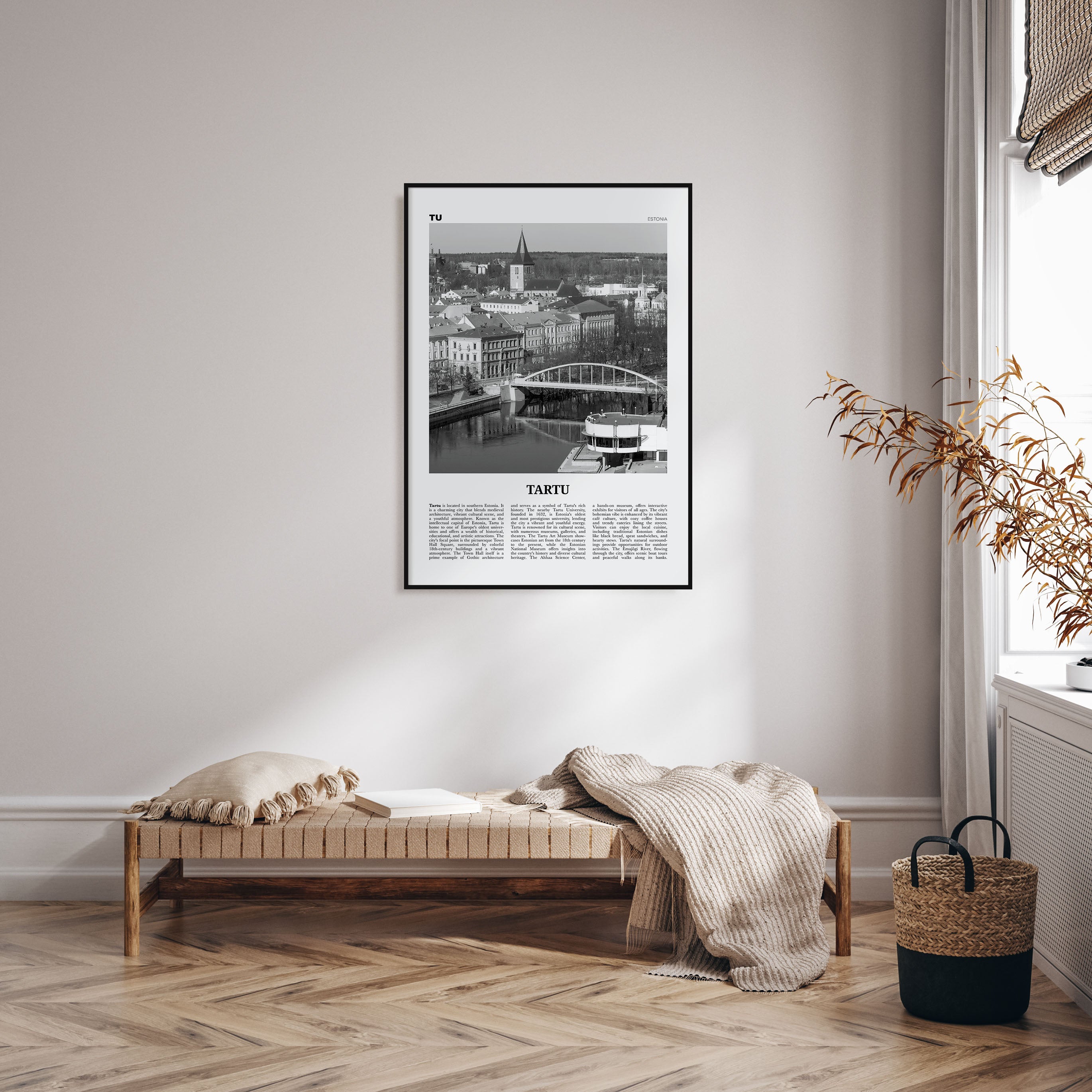 Tartu Travel B&W Poster